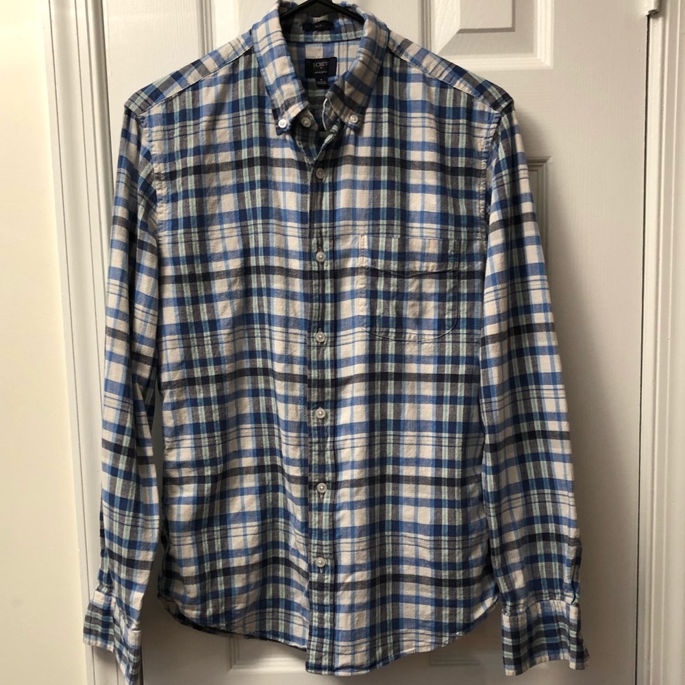 J. Crew homespun slim fit plaid shirt size M